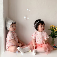 Load image into Gallery viewer, Baby Girls Flower Print Rompers Wholesale 230323423
