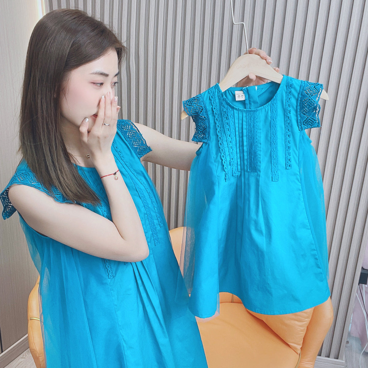 Mommy And Me Baby Kid Solid Color Dresses Wholesale 230323446