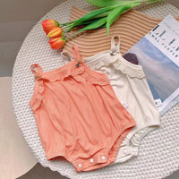 Load image into Gallery viewer, Baby Girls Solid Color Rompers Wholesale 230323456
