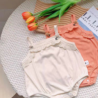 Load image into Gallery viewer, Baby Girls Solid Color Rompers Wholesale 230323456
