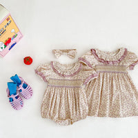 Load image into Gallery viewer, Baby Kid Girls Flower Print Rompers Wholesale 230323519
