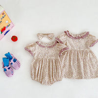 Load image into Gallery viewer, Baby Kid Girls Flower Print Rompers Wholesale 230323519
