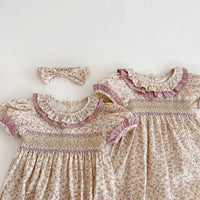 Load image into Gallery viewer, Baby Kid Girls Flower Print Rompers Wholesale 230323519
