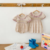 Load image into Gallery viewer, Baby Kid Girls Flower Print Rompers Wholesale 230323519
