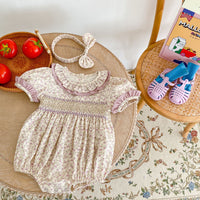 Load image into Gallery viewer, Baby Kid Girls Flower Print Rompers Wholesale 230323519
