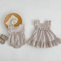Load image into Gallery viewer, Baby Kid Girls Striped Rompers And Dresses Wholesale 230323520
