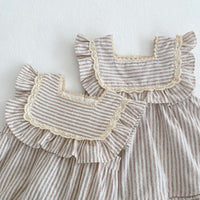 Load image into Gallery viewer, Baby Kid Girls Striped Rompers And Dresses Wholesale 230323520
