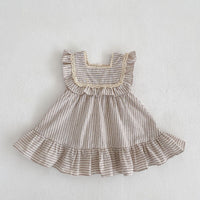 Load image into Gallery viewer, Baby Kid Girls Striped Rompers And Dresses Wholesale 230323520
