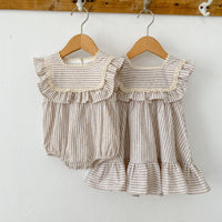 Load image into Gallery viewer, Baby Kid Girls Striped Rompers And Dresses Wholesale 230323520
