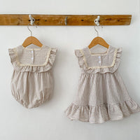 Load image into Gallery viewer, Baby Kid Girls Striped Rompers And Dresses Wholesale 230323520
