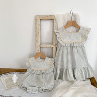 Load image into Gallery viewer, Baby Kid Girls Striped Rompers And Dresses Wholesale 230323520
