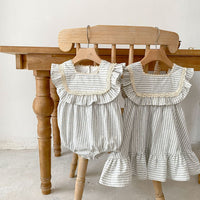 Load image into Gallery viewer, Baby Kid Girls Striped Rompers And Dresses Wholesale 230323520
