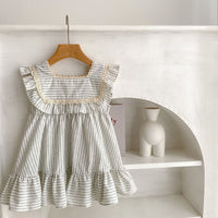 Load image into Gallery viewer, Baby Kid Girls Striped Rompers And Dresses Wholesale 230323520
