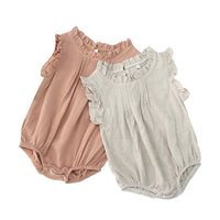 Load image into Gallery viewer, Baby Girls Solid Color Rompers Wholesale 230323527
