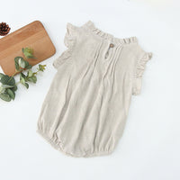 Load image into Gallery viewer, Baby Girls Solid Color Rompers Wholesale 230323527
