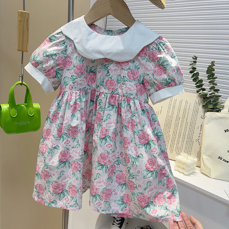 Mommy And Me Baby Kid Flower Print Dresses Wholesale 230323531