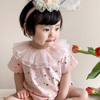 Load image into Gallery viewer, 2 Pieces Set Baby Girls Flower Print T-Shirts And Solid Color Shorts Wholesale 230323537
