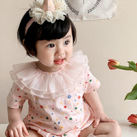 Load image into Gallery viewer, 2 Pieces Set Baby Girls Flower Print T-Shirts And Solid Color Shorts Wholesale 230323537
