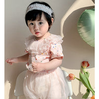 Load image into Gallery viewer, 2 Pieces Set Baby Girls Flower Print T-Shirts And Solid Color Shorts Wholesale 230323537
