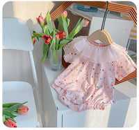 Load image into Gallery viewer, 2 Pieces Set Baby Girls Flower Print T-Shirts And Solid Color Shorts Wholesale 230323537
