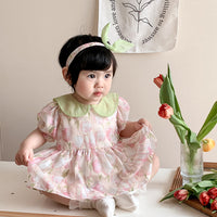 Load image into Gallery viewer, Baby Girls Flower Rompers Wholesale 230323554
