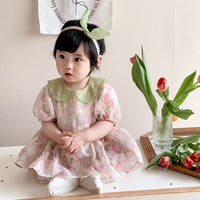 Load image into Gallery viewer, Baby Girls Flower Rompers Wholesale 230323554
