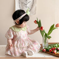 Load image into Gallery viewer, Baby Girls Flower Rompers Wholesale 230323554
