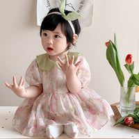 Load image into Gallery viewer, Baby Girls Flower Rompers Wholesale 230323554
