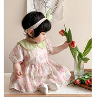 Load image into Gallery viewer, Baby Girls Flower Rompers Wholesale 230323554
