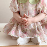 Load image into Gallery viewer, Baby Girls Flower Rompers Wholesale 230323554
