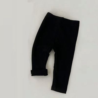 Baby Unisex Solid Color Striped Muslin&Ribbed Pants Leggings Wholesale 230323557