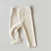 Load image into Gallery viewer, Baby Unisex Solid Color Striped Muslin&amp;Ribbed Pants Leggings Wholesale 230323557

