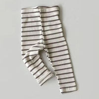 Load image into Gallery viewer, Baby Unisex Solid Color Striped Muslin&amp;Ribbed Pants Leggings Wholesale 230323557
