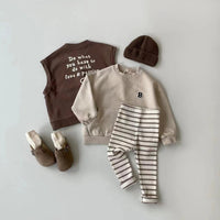 Load image into Gallery viewer, Baby Unisex Solid Color Striped Muslin&amp;Ribbed Pants Leggings Wholesale 230323557
