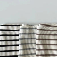 Load image into Gallery viewer, Baby Unisex Solid Color Striped Muslin&amp;Ribbed Pants Leggings Wholesale 230323557
