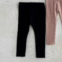 Load image into Gallery viewer, Baby Unisex Solid Color Muslin&amp;Ribbed Pants Leggings Wholesale 230323558
