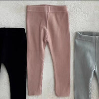 Load image into Gallery viewer, Baby Unisex Solid Color Muslin&amp;Ribbed Pants Leggings Wholesale 230323558
