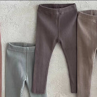 Load image into Gallery viewer, Baby Unisex Solid Color Muslin&amp;Ribbed Pants Leggings Wholesale 230323558
