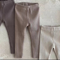 Load image into Gallery viewer, Baby Unisex Solid Color Muslin&amp;Ribbed Pants Leggings Wholesale 230323558

