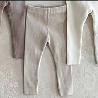 Load image into Gallery viewer, Baby Unisex Solid Color Muslin&amp;Ribbed Pants Leggings Wholesale 230323558
