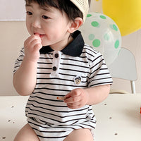 Load image into Gallery viewer, Baby Unisex Striped Cartoon Rompers Wholesale 230323589
