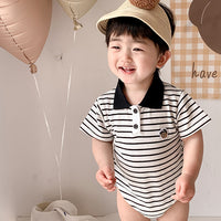 Load image into Gallery viewer, Baby Unisex Striped Cartoon Rompers Wholesale 230323589
