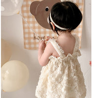Load image into Gallery viewer, Baby Girls Flower Embroidered Rompers Wholesale 230323592
