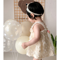 Load image into Gallery viewer, Baby Girls Flower Embroidered Rompers Wholesale 230323592
