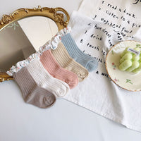 Load image into Gallery viewer, Unisex Flower Muslin&amp;Ribbed Print Accessories Socks Wholesale 230323594
