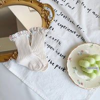 Load image into Gallery viewer, Unisex Flower Muslin&amp;Ribbed Print Accessories Socks Wholesale 230323594
