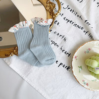 Load image into Gallery viewer, Unisex Flower Muslin&amp;Ribbed Print Accessories Socks Wholesale 230323594
