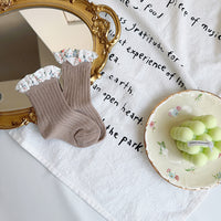 Load image into Gallery viewer, Unisex Flower Muslin&amp;Ribbed Print Accessories Socks Wholesale 230323594
