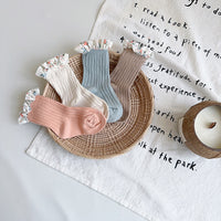 Load image into Gallery viewer, Unisex Flower Muslin&amp;Ribbed Print Accessories Socks Wholesale 230323594
