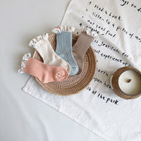 Load image into Gallery viewer, Unisex Flower Muslin&amp;Ribbed Print Accessories Socks Wholesale 230323594
